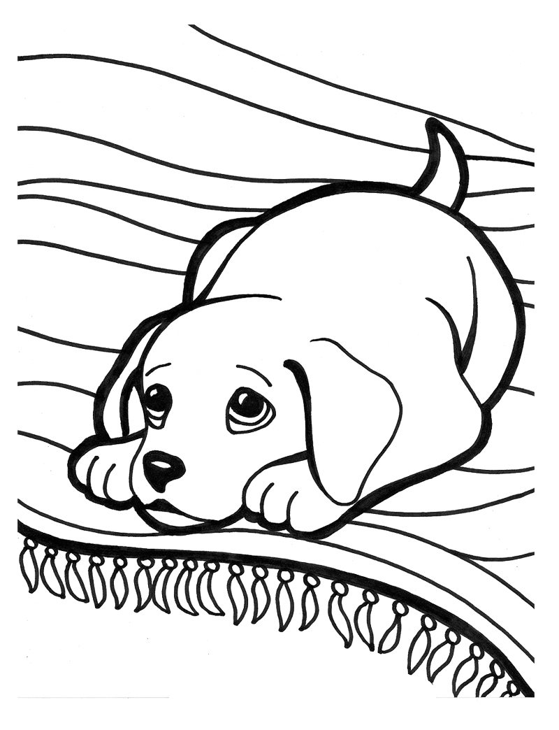 Puppy Coloring Book Pages