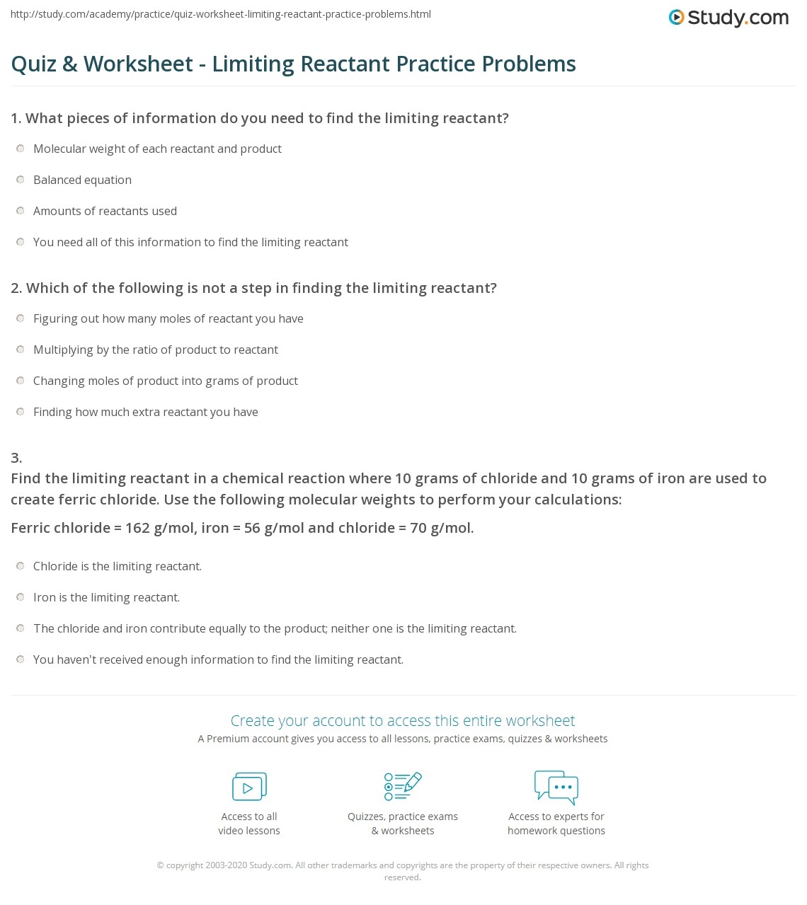 extra practice limiting reactant and percent yield worksheet