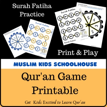 Quran Games Surah Fatiha Board Game Print Play TpT