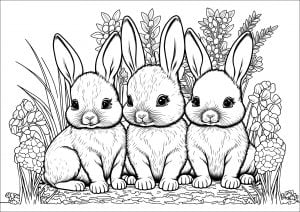 Rabbit Colouring Pages Free Printable Infoupdate