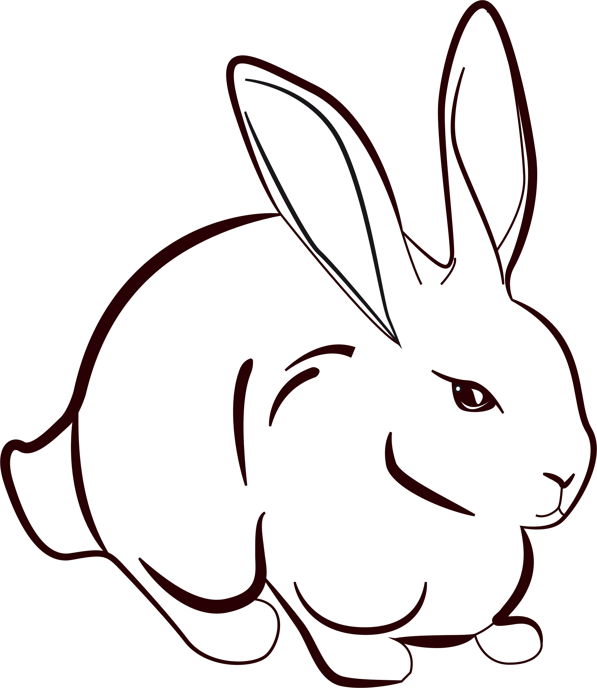 bunny rabbit outline printable