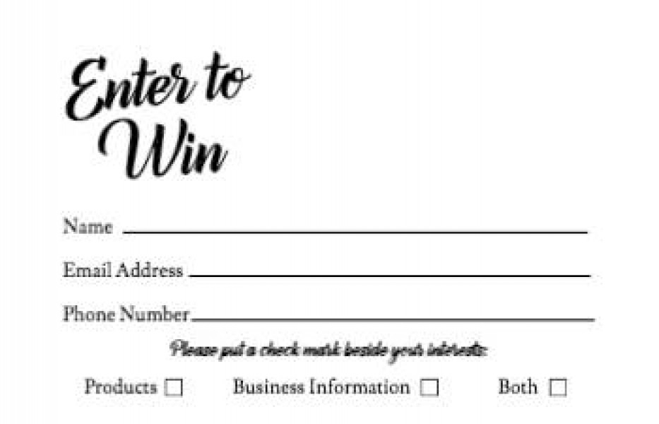 Raffle Ticket Custom To Form Logo Photography On Side Door Prize Entry 