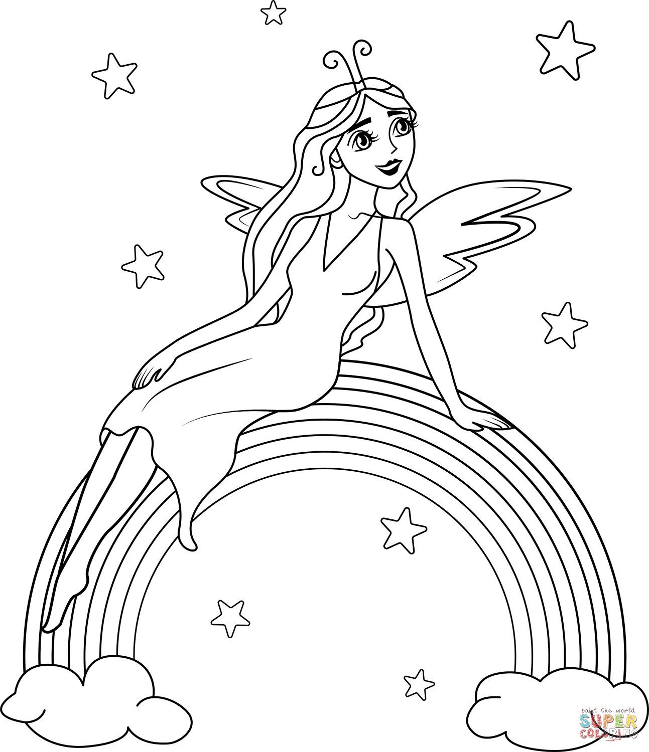 Printable Coloring Pages Fairy