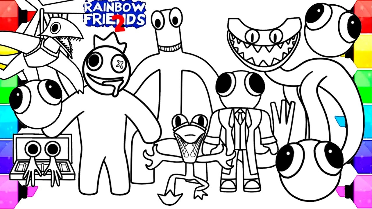 Rainbow Friends 2 Coloring Pages Coloring Nation