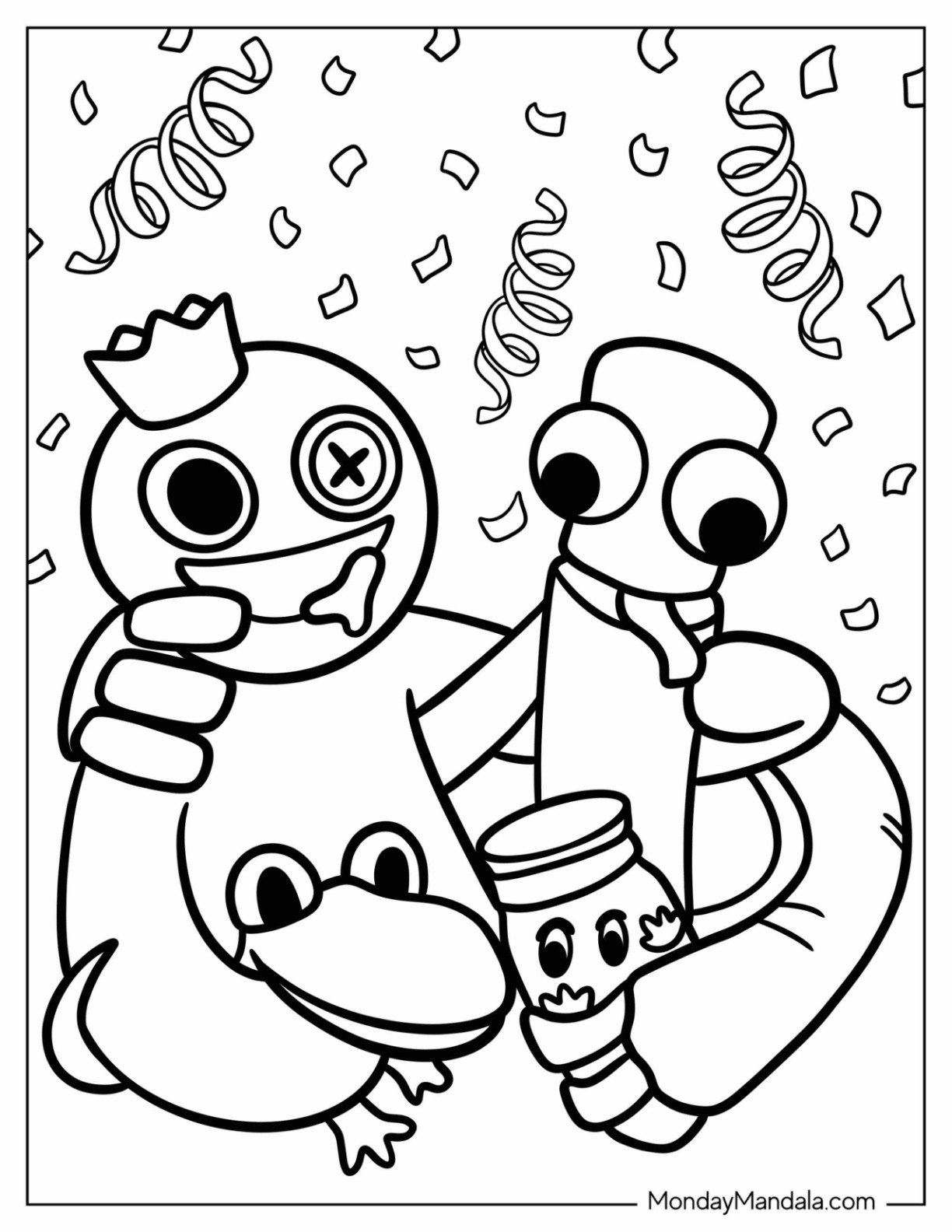 Rainbow Friends Coloring Pages Blue Printable Guaranteed Quality 