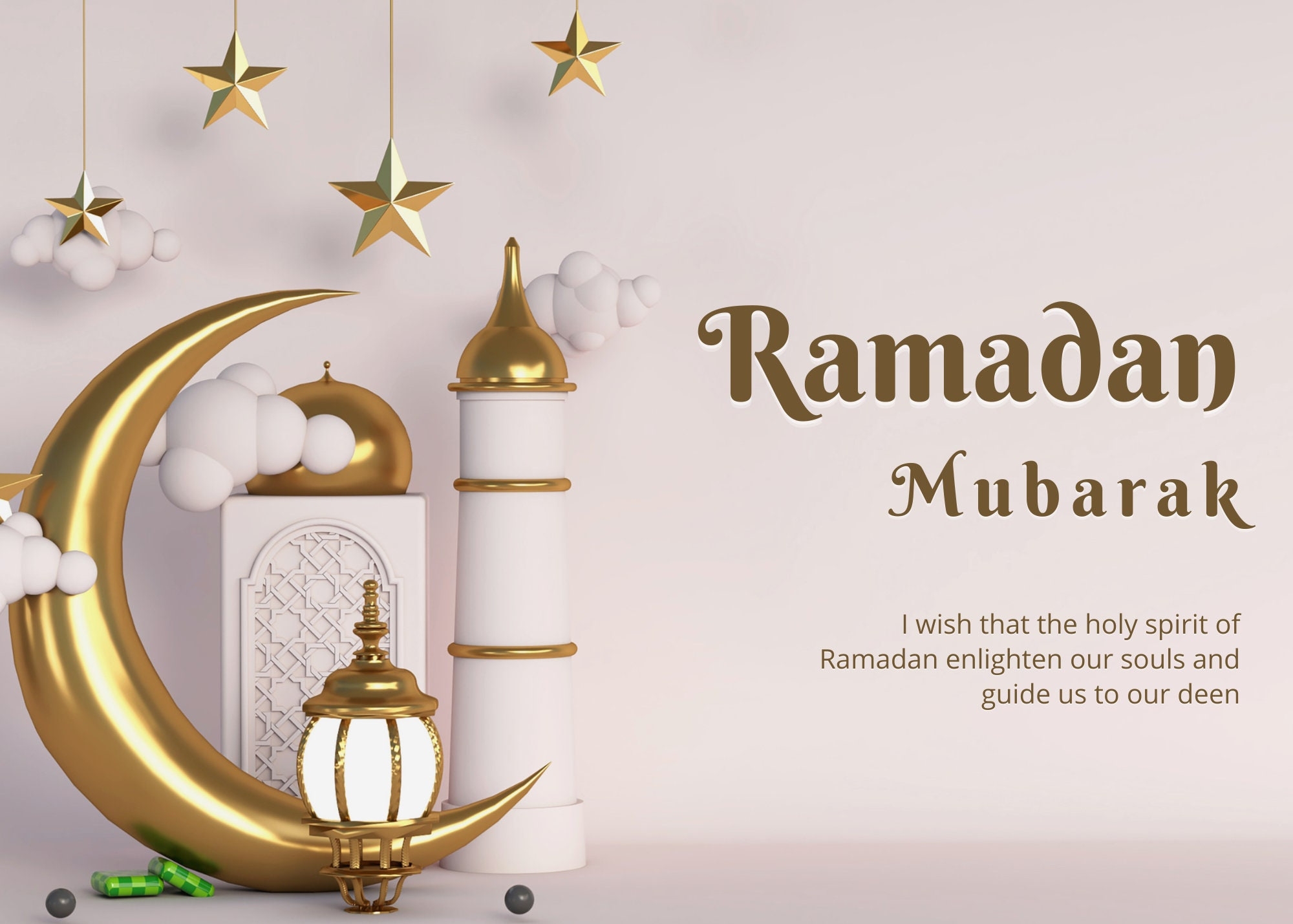 Ramadan Mubarak Cards Printable FREE Printable HQ