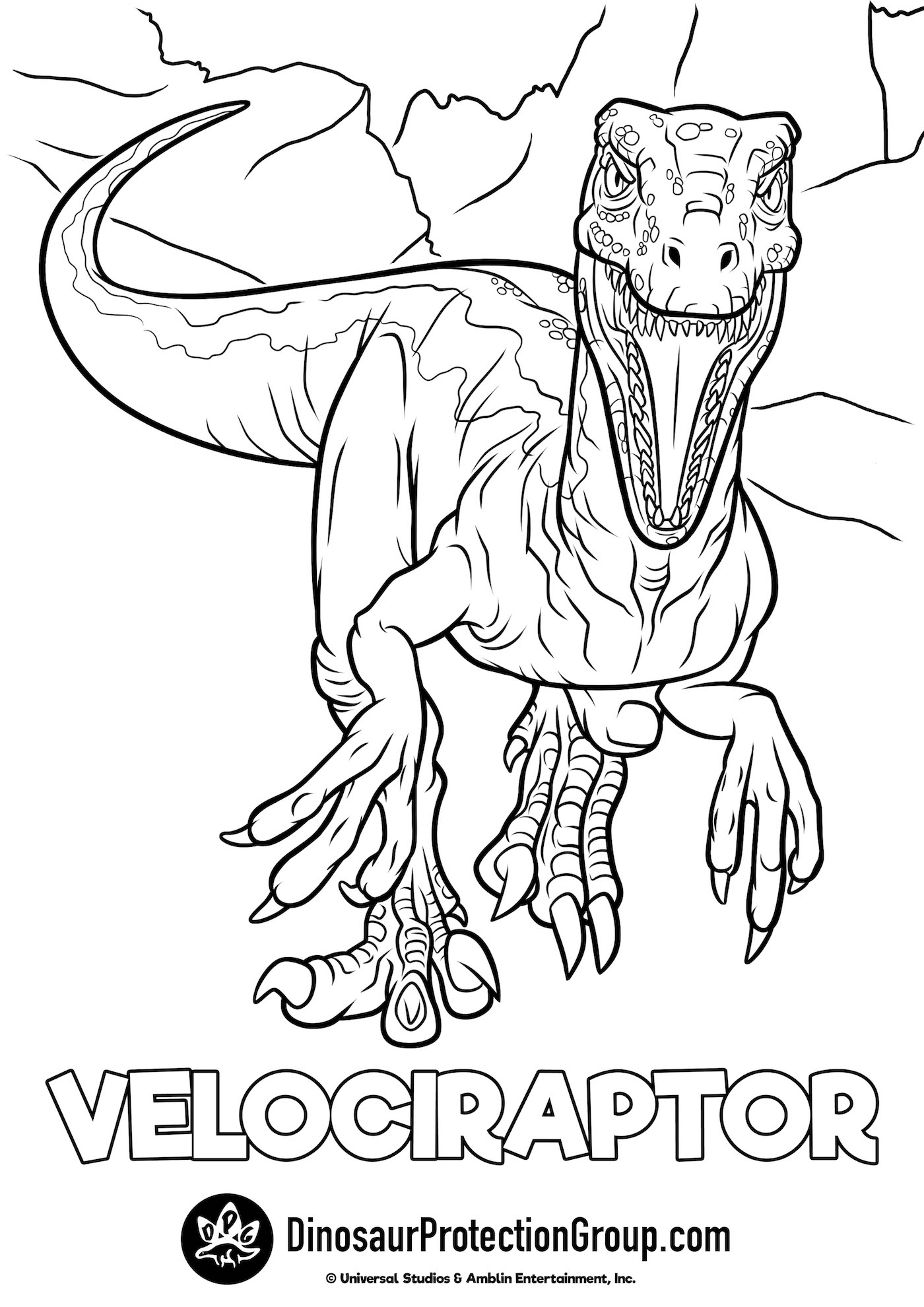 Raptor Coloring Pages Coloring Home