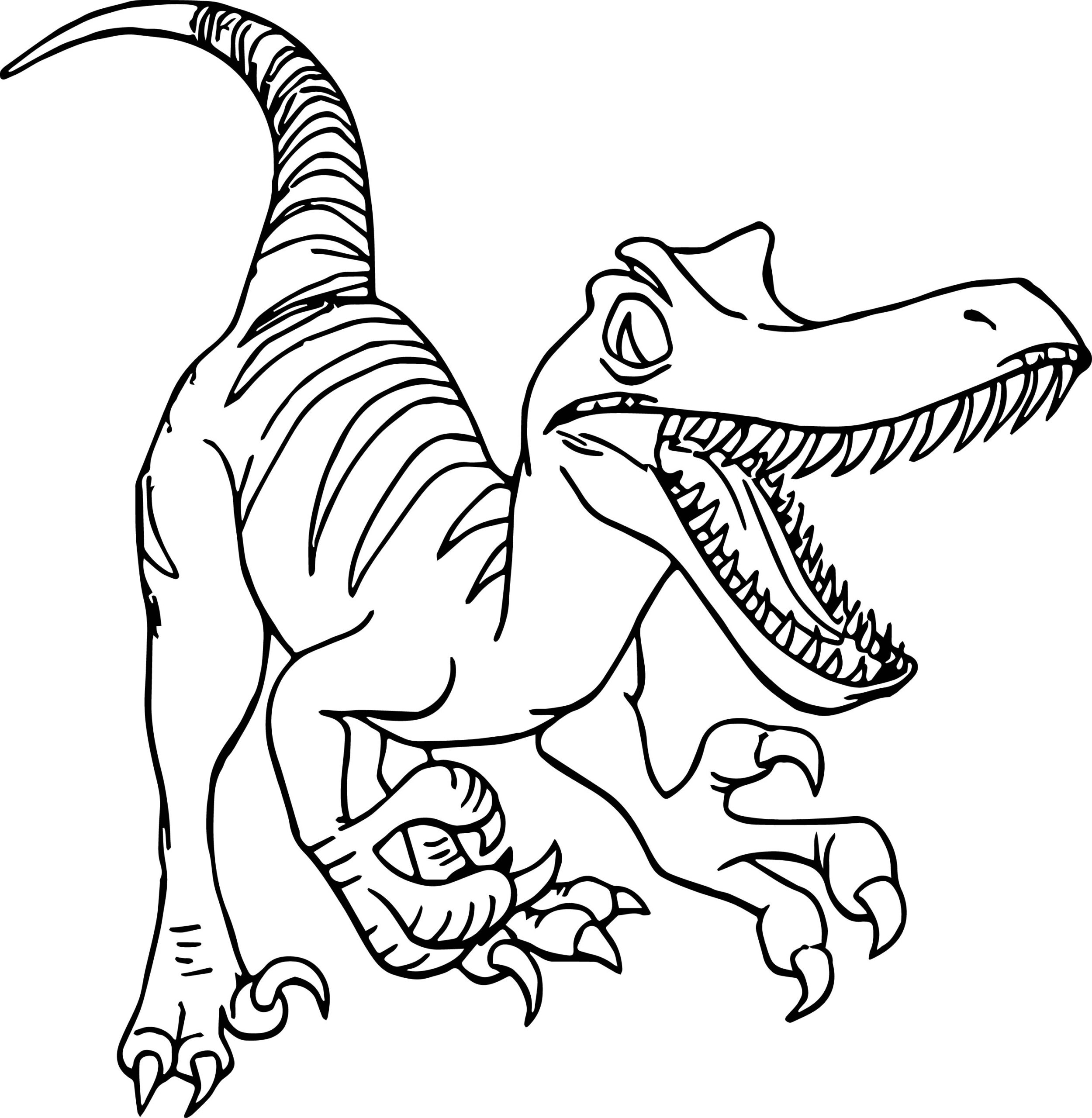 Raptor Dinosaur Coloring Pages Free Printable Templates