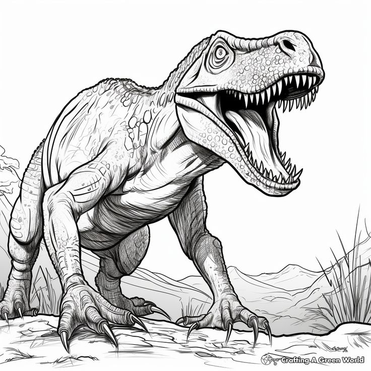 Realistic Dinosaur Coloring Pages