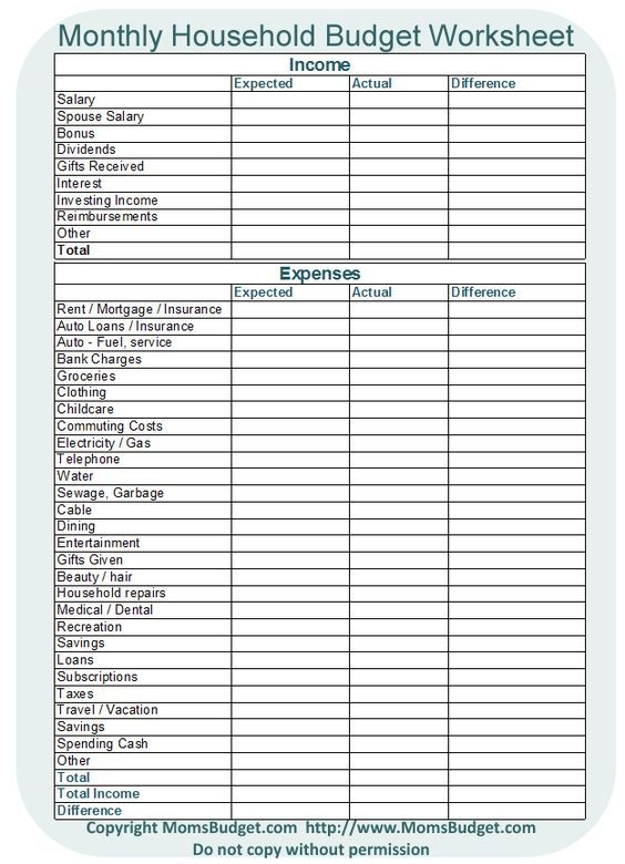 Recommendation Free Budget Worksheet Pdf Payback Excel Template