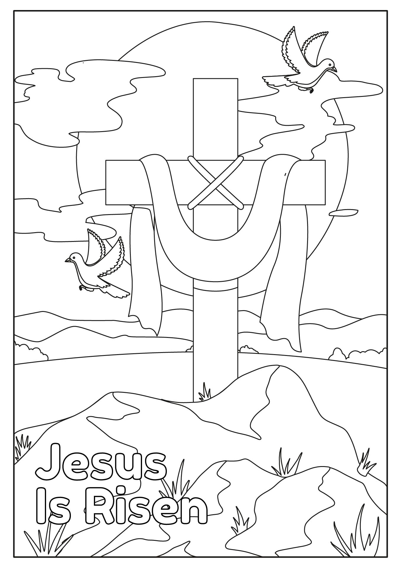 free printable easter pictures religious to color