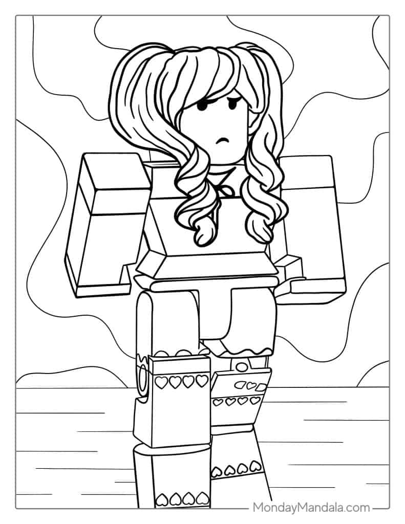 Roblox Coloring Page Free PDF Printables Coloring Home