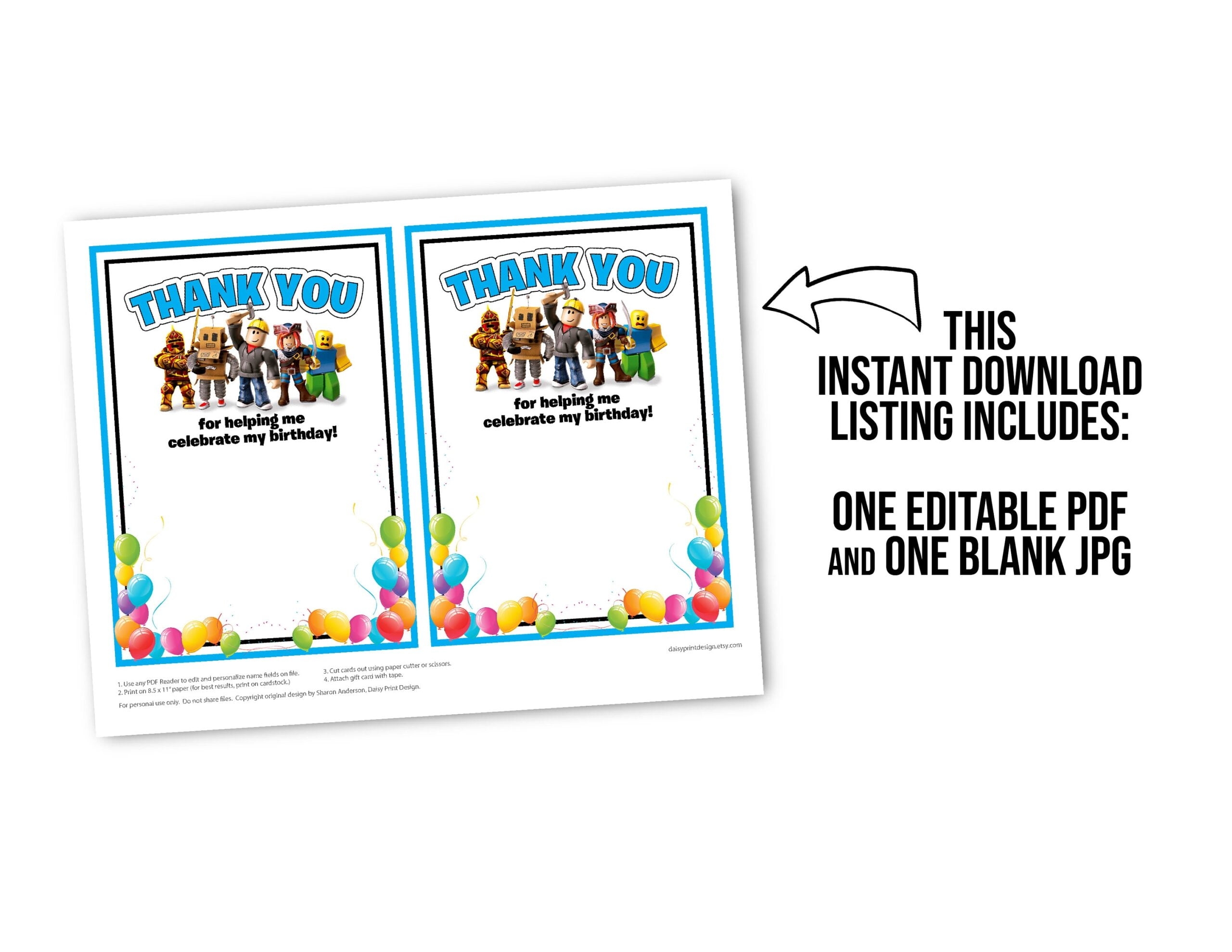 Roblox Gift Card Printable Template Free Printable