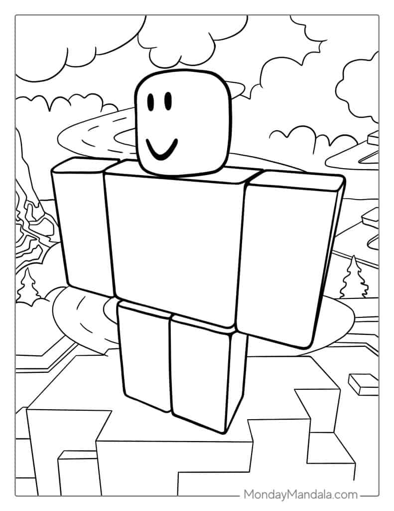 Roblox Noob Free Coloring Pages Infoupdate