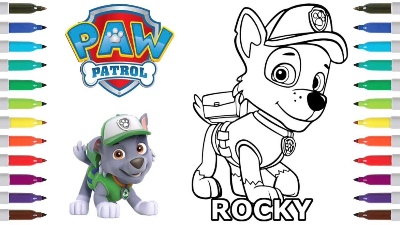 Rocky Paw Patrol Coloring Infoupdate