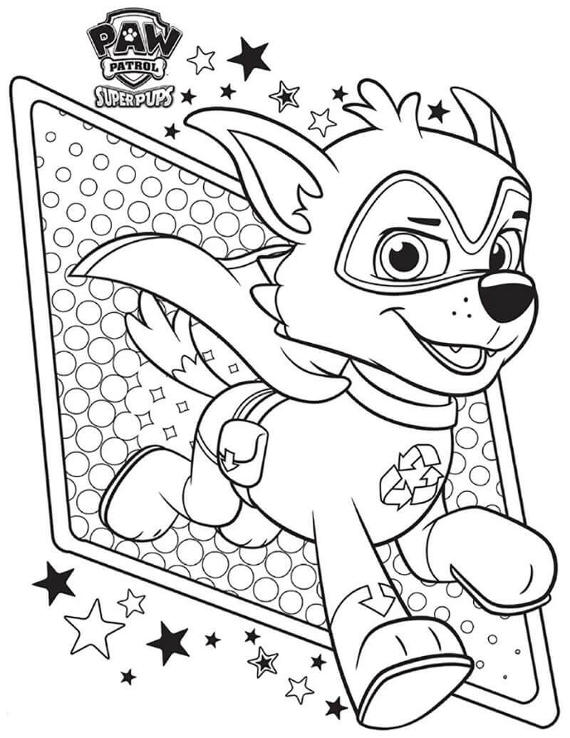 Rocky Paw Patrol Coloring Pages