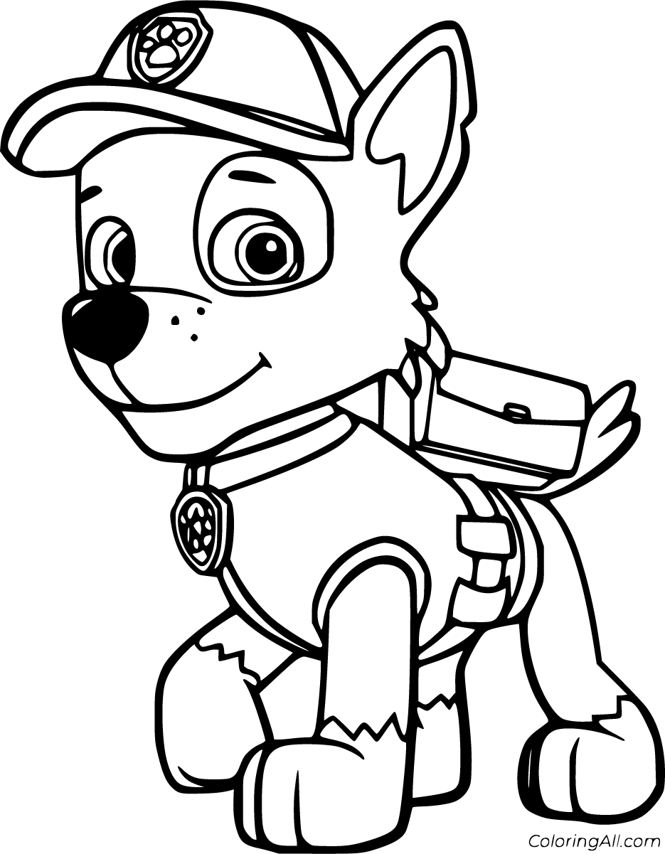 Rocky Paw Patrol Coloring Pages 8 Free Printables ColoringAll