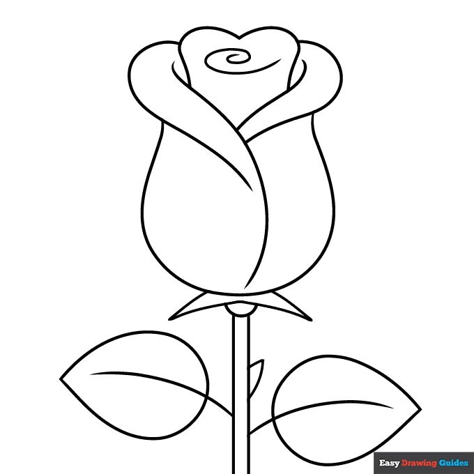Rose Colouring Pages Printable Rose Template Rose Template Free 