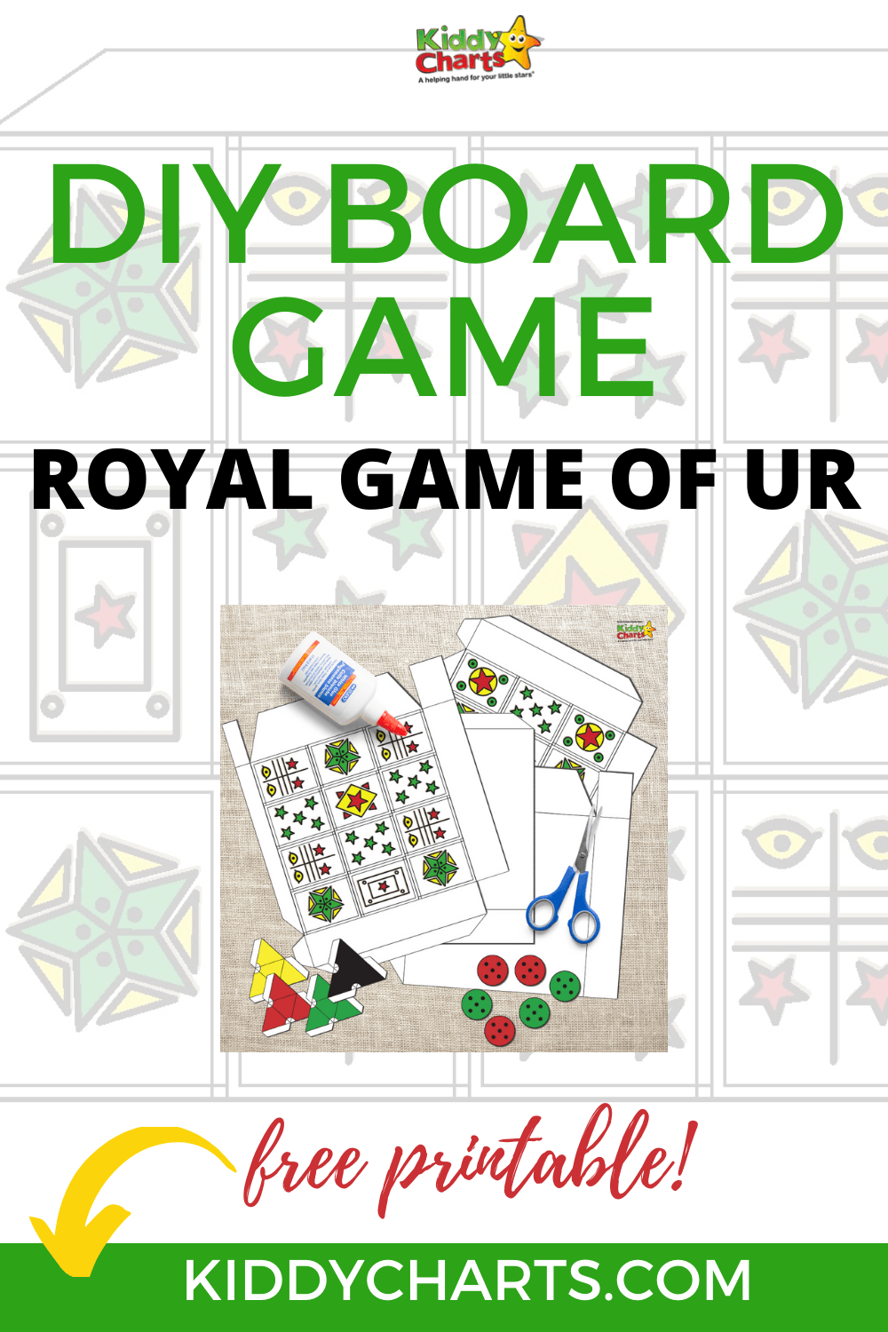 Royal Game Of Ur Template DIY Board Game Template