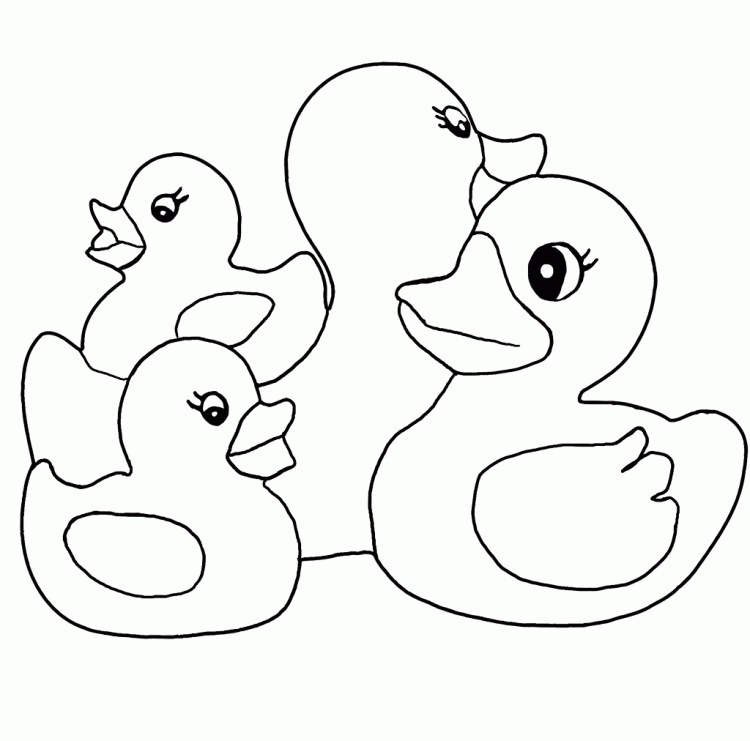 Ducky Coloring Pages