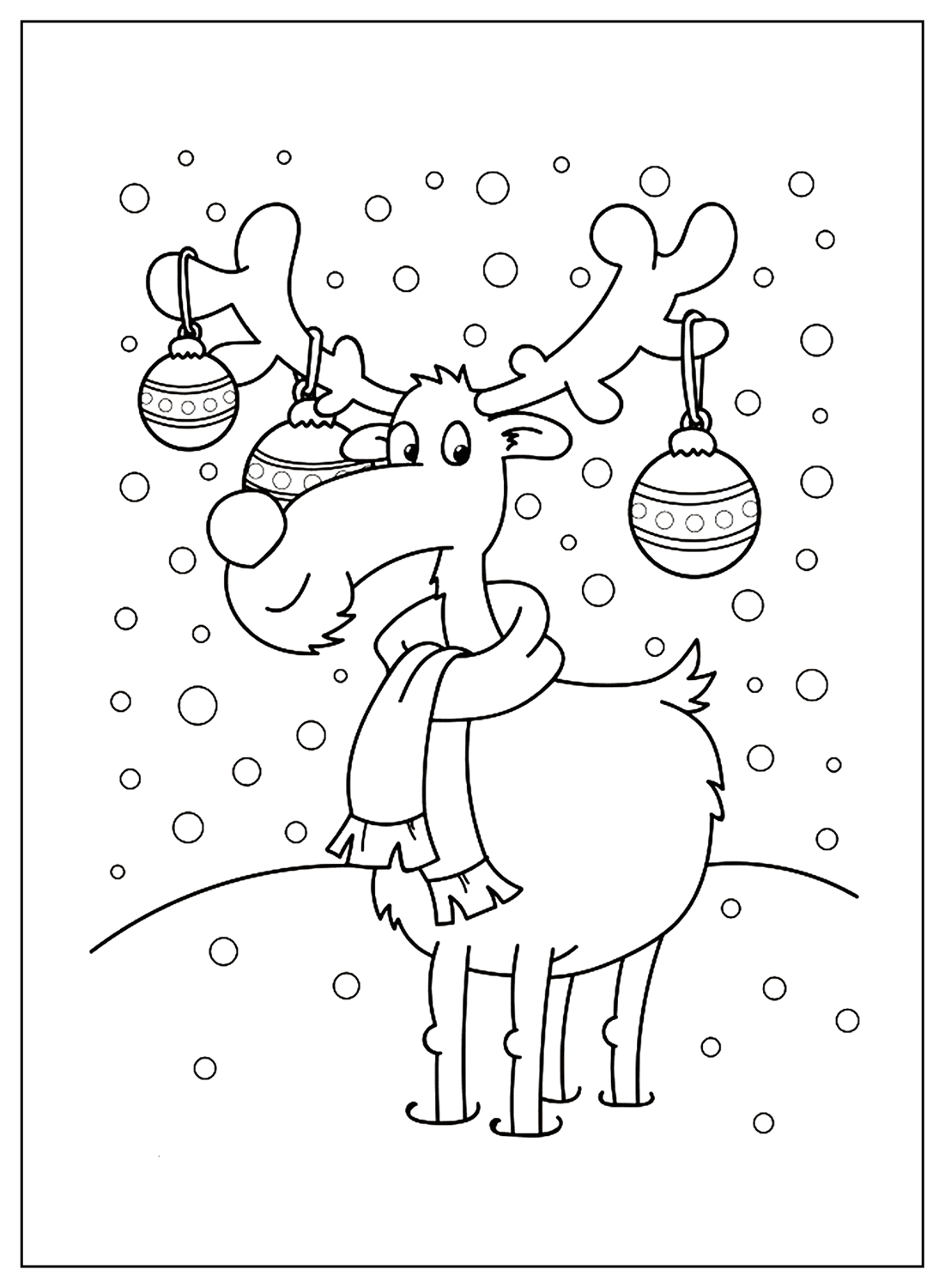 Rudolph Red Nosed Reindeer Coloring Pages Free Printable Coloring Pages
