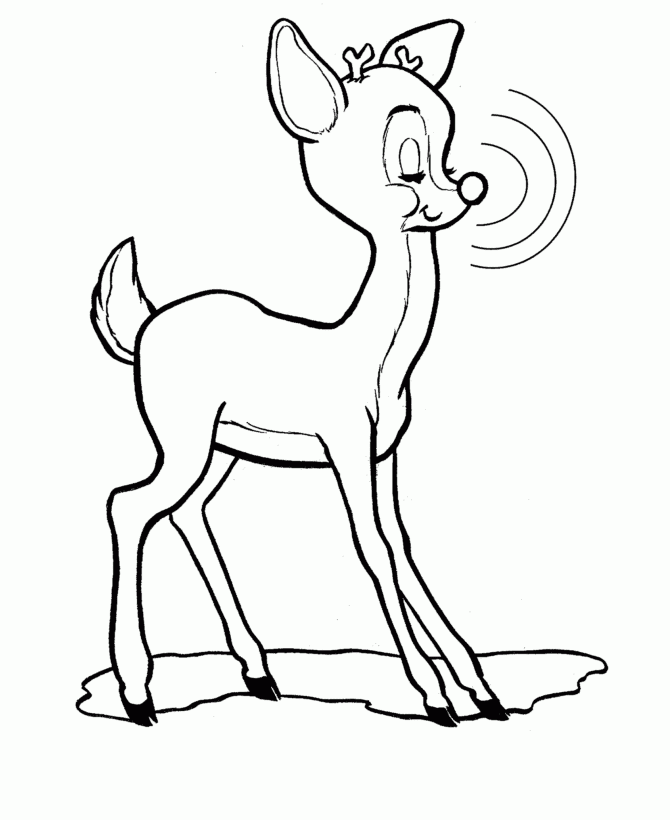 Rudolph The Red Nosed Reindeer Drawing Coloring Home