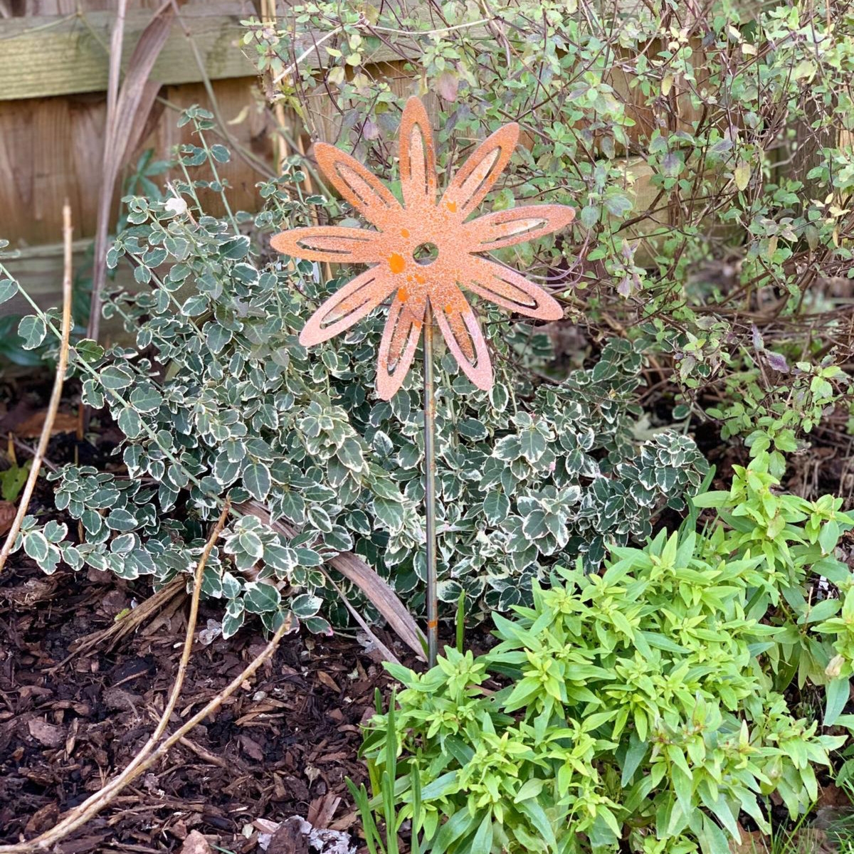Rusty Metal Flower Cut Out Petals My Metal Garden