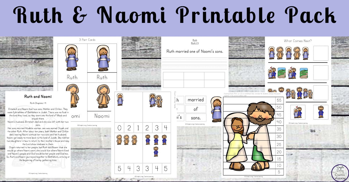Ruth And Naomi Printable Pack Simple Living Creative Learning