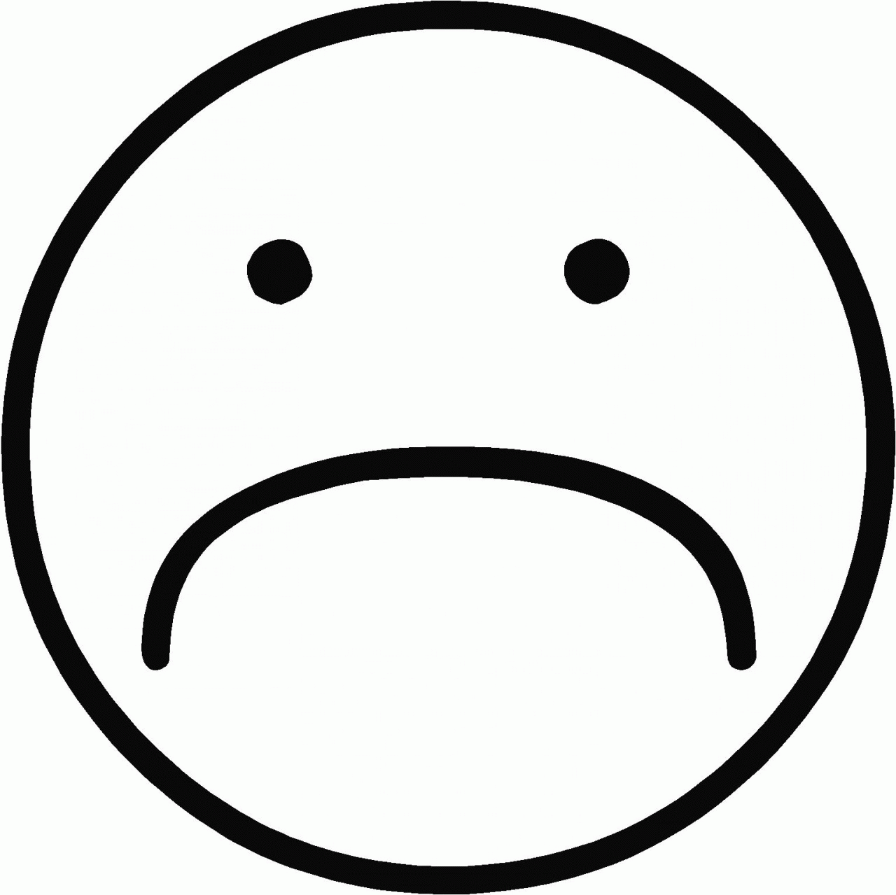 Sad Face Coloring Page Coloring Home