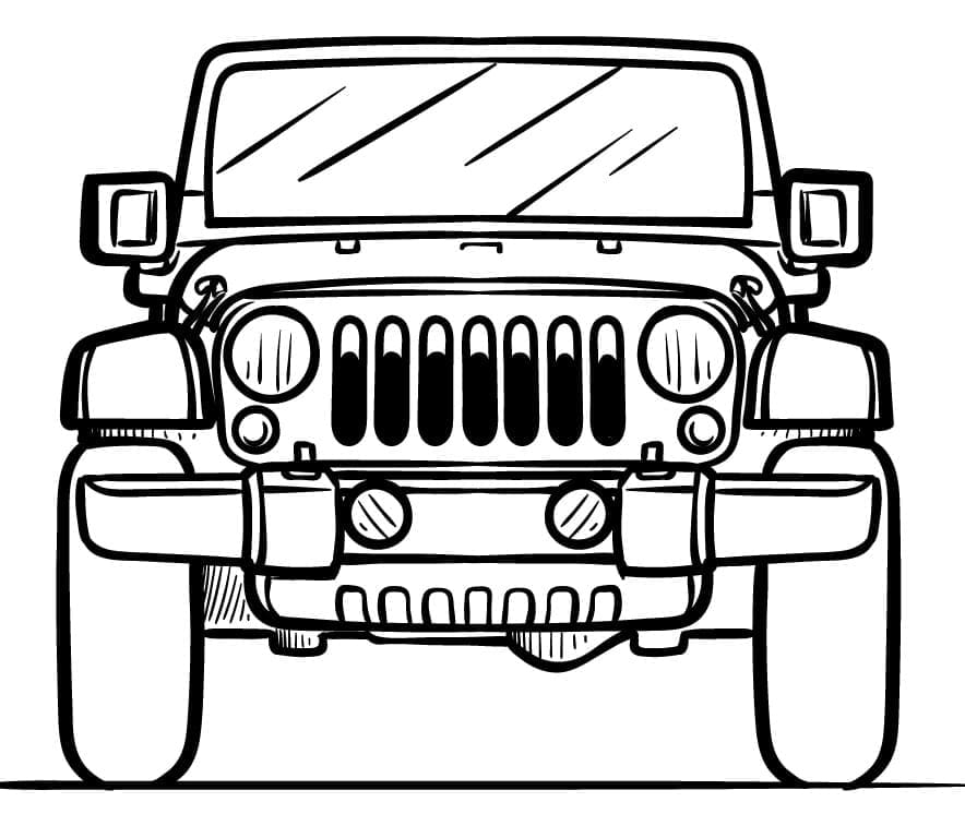 Jeep Coloring Page