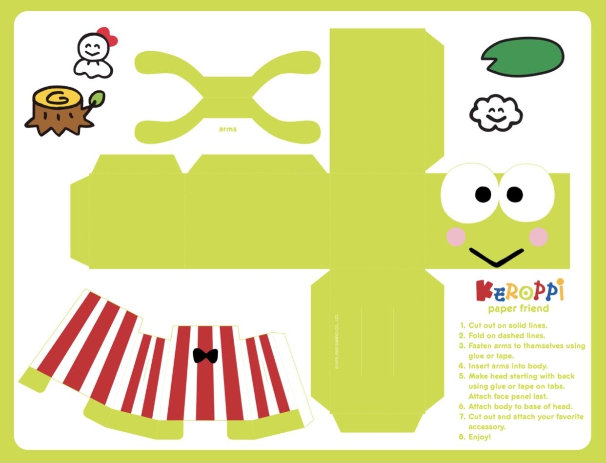 Sanrio Crafts Printable Educational Printable Worksheets