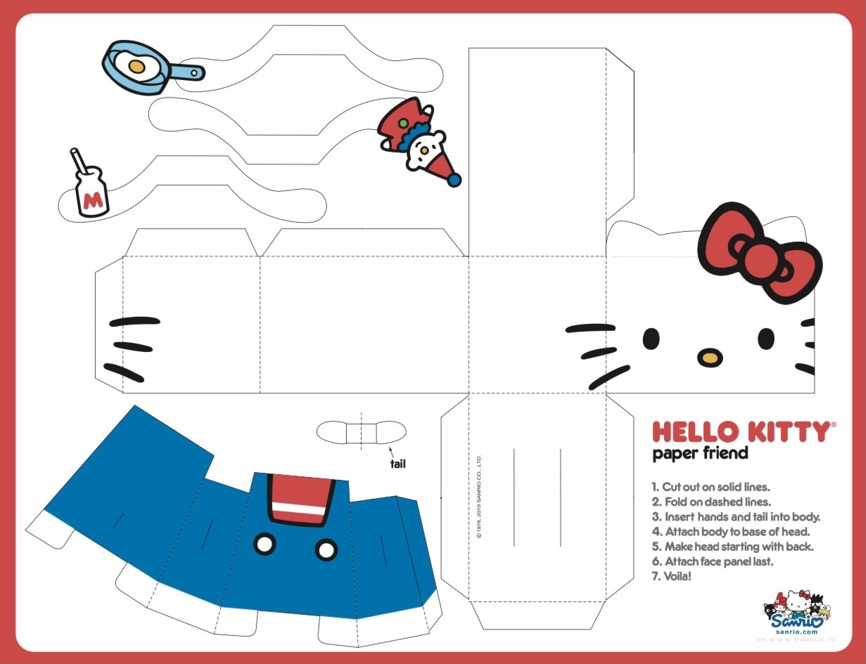 sanrio crafts template printable