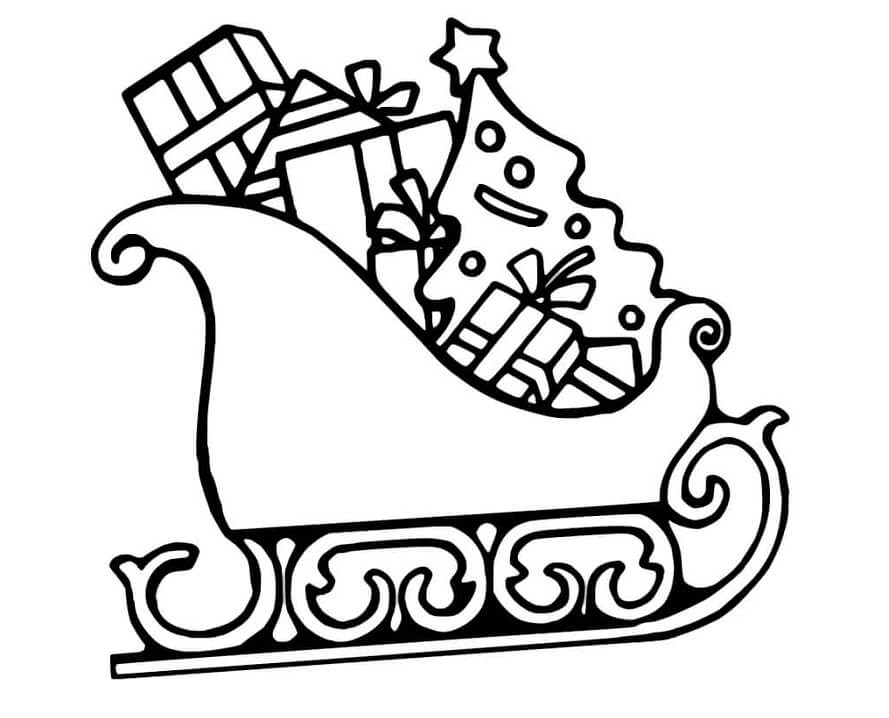 Santa Claus Sleigh Coloring Page Free Printable Coloring Pages For Kids