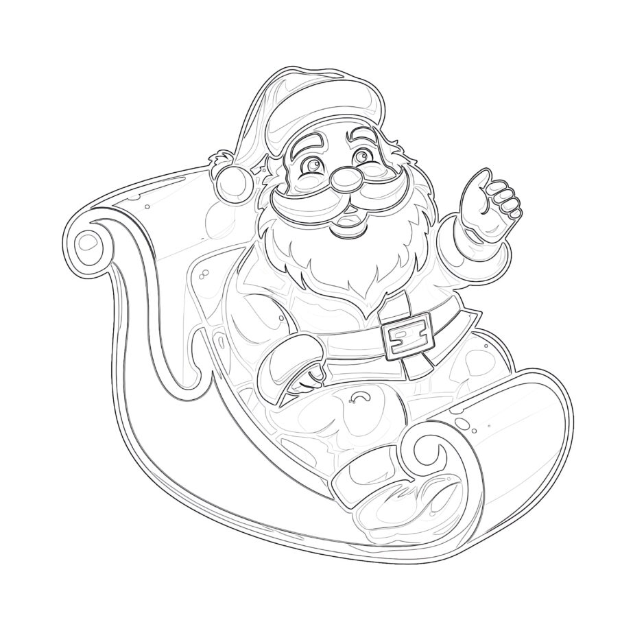 Santa Claus Sleigh Coloring Pages Coloring Pages Mimi Panda