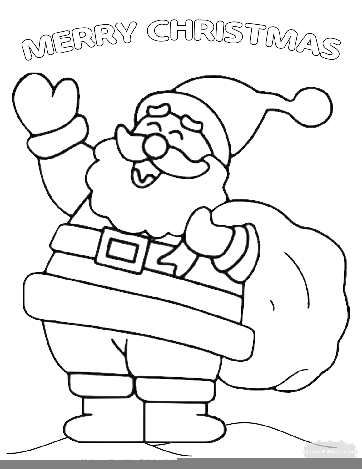 Santa Coloring Pages Printable Free Free Printable A To Z
