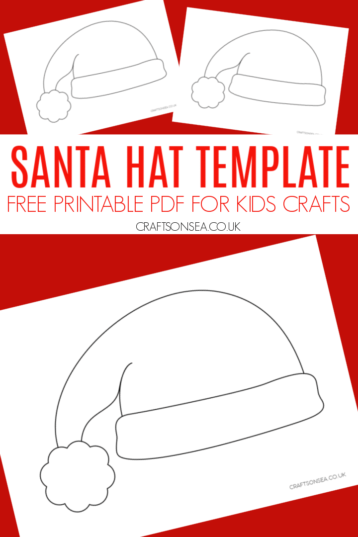 Santa Hat Template Free Printable Crafts On Sea Santa Hat Crafts