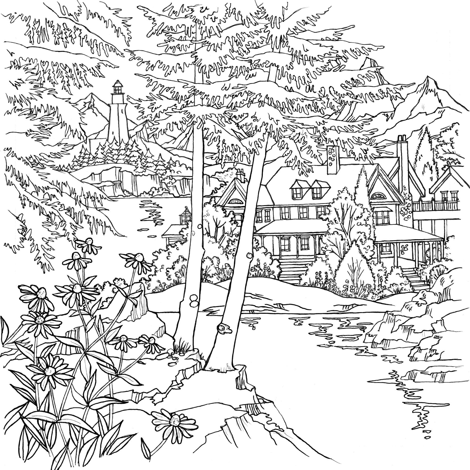 Scenic Coloring Pages