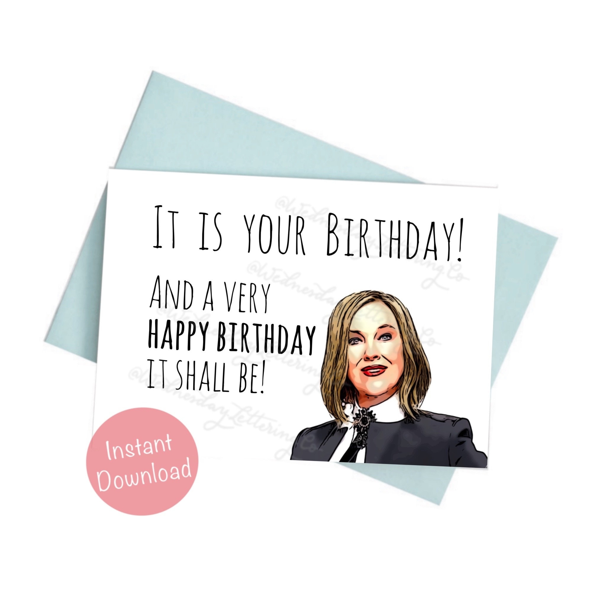 Schitts Creek Birthday Card Printable