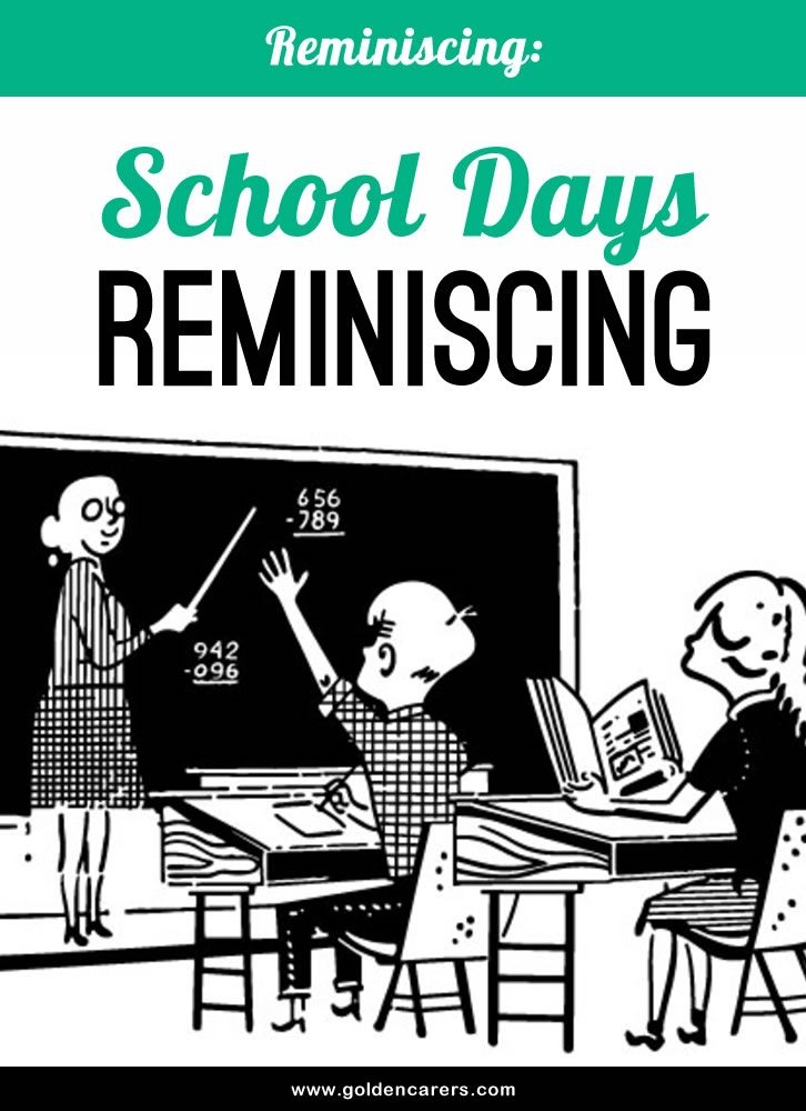 School Days Reminiscing Cards Elderly Activities Senior Activities 