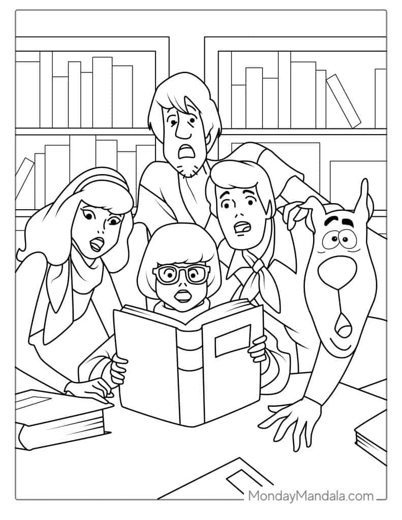scooby doo coloring pages free printable