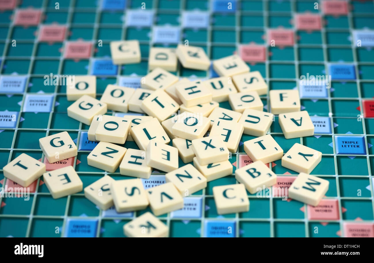Scrabble Board Game Tiles Stock Photo Alamy