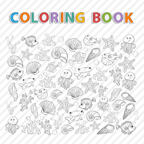 Sea Creatures Coloring Page KidsPressMagazine