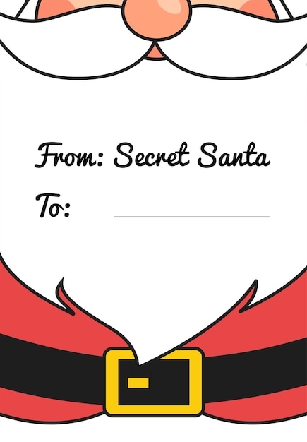 secret santa cards printable free pdf
