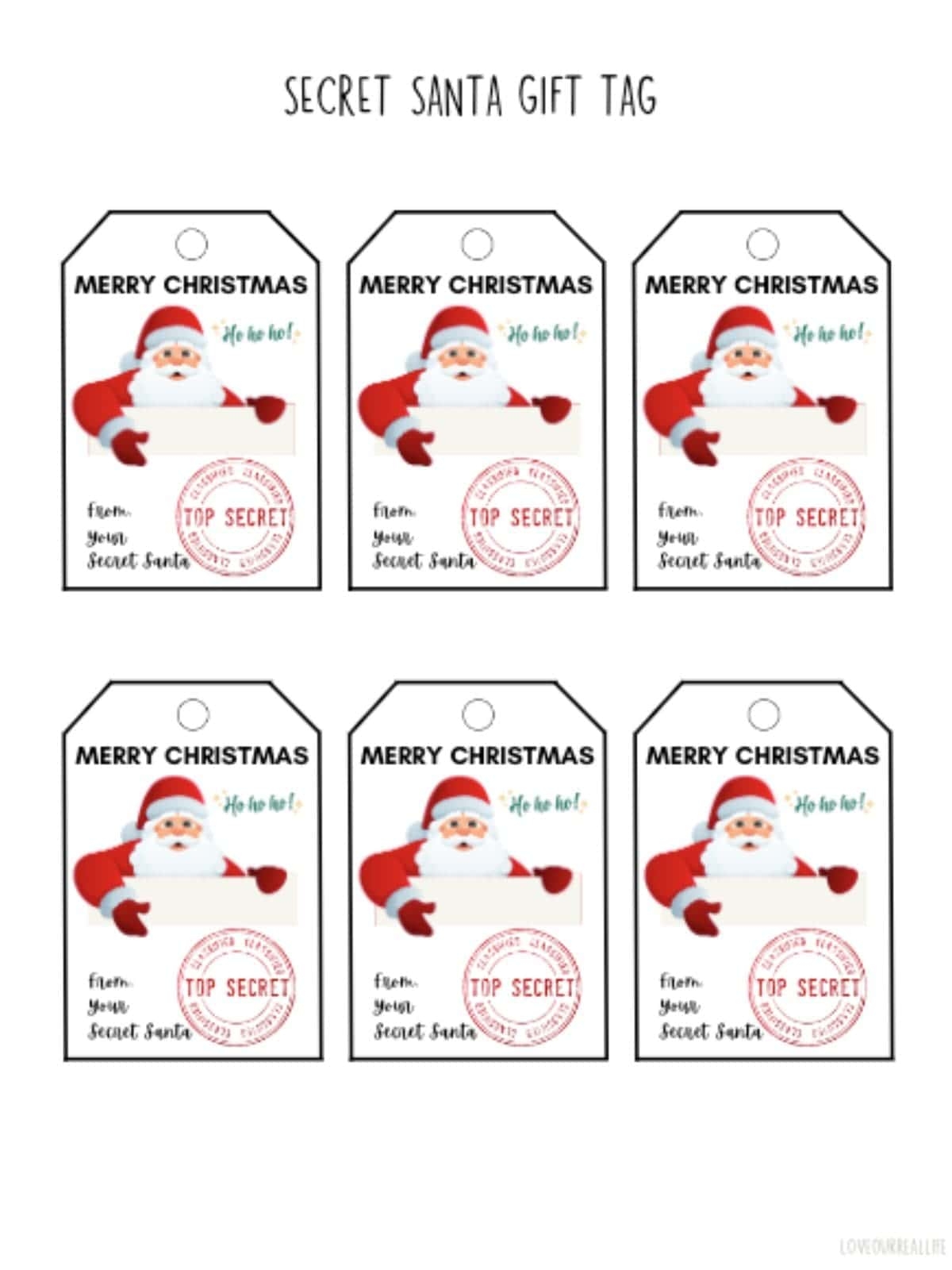 Secret Santa Cards Printable Free Pdf Free Infoupdate