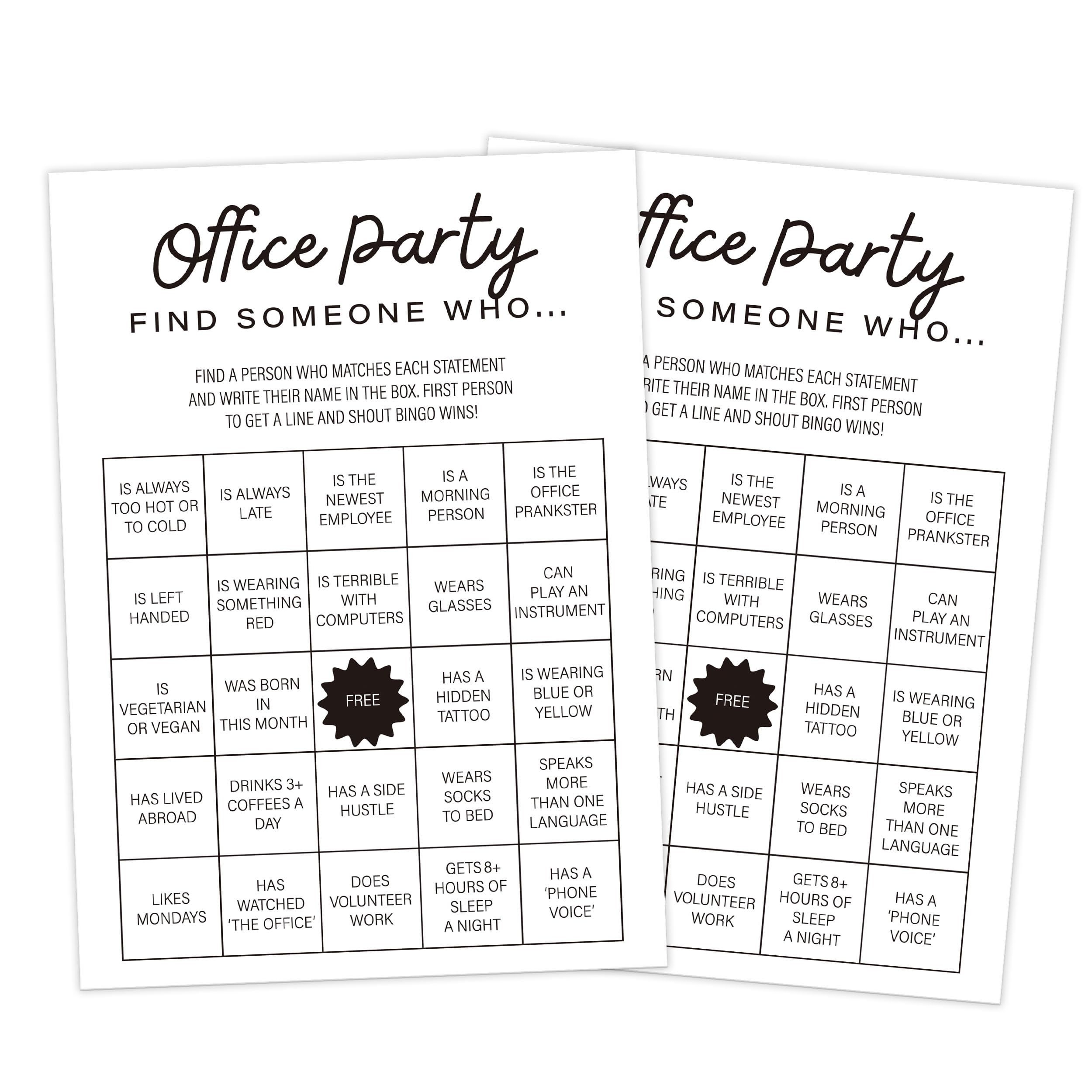 Senkiiv Office Party Game Office Find Someone Who Game 30 Cards 