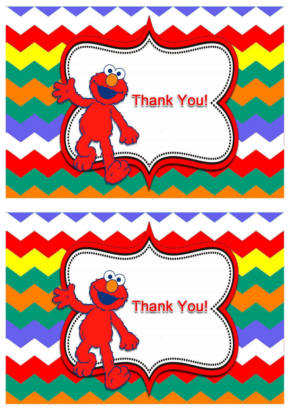Sesame Street Thank You Cards