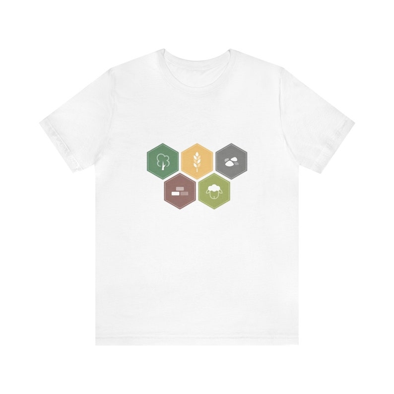Settlers Of Catan Resource Cards T Shirt 100 Airlume Combed Ringspun 