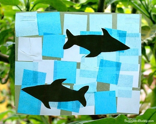 Shark Crafts For Preschoolers Shark Suncatcher Buggy And Buddy