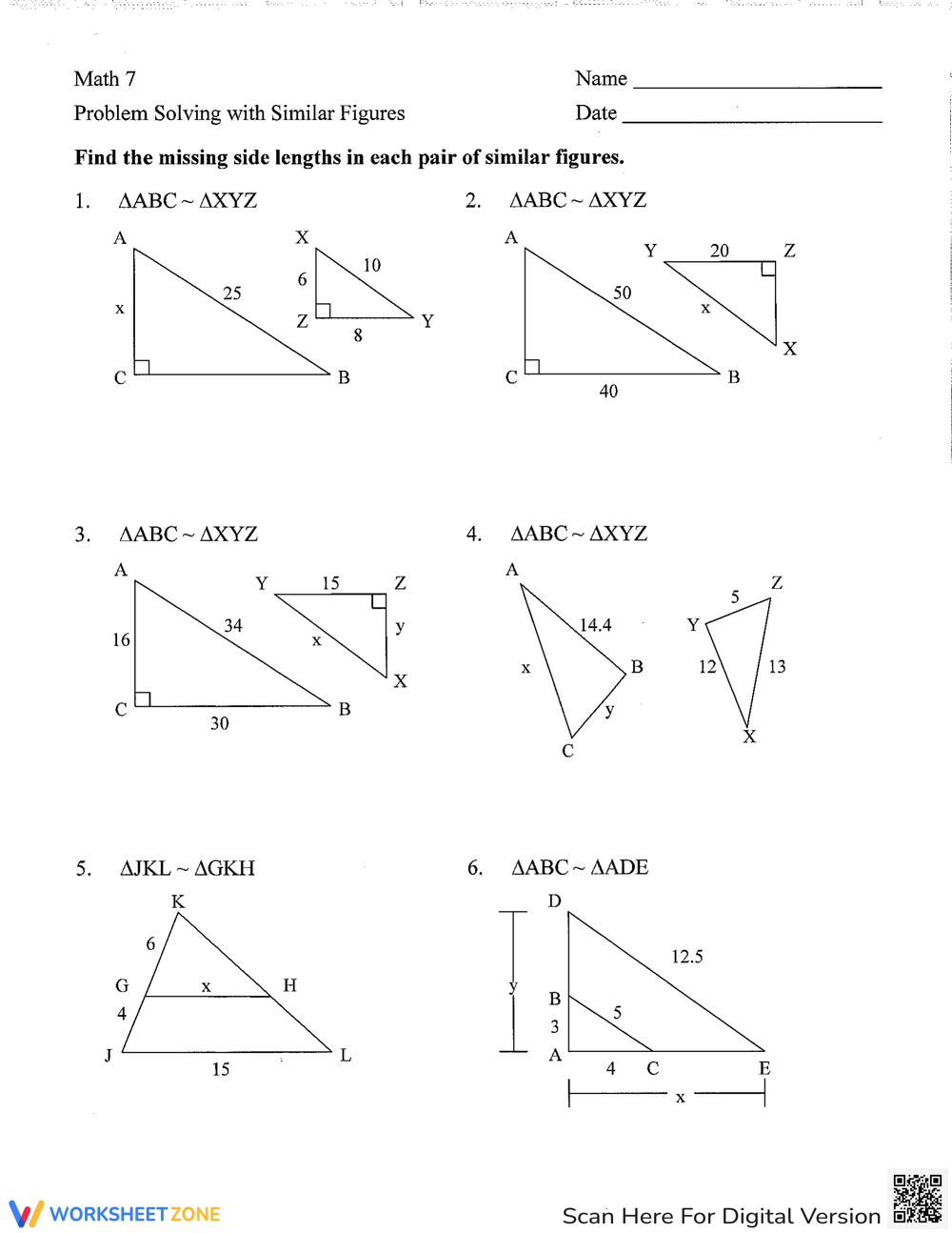 Similar Figures Worksheets 2024 Worksheets Library