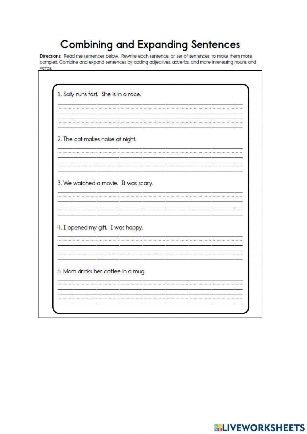 Simple Compound Sentences Worksheets Library